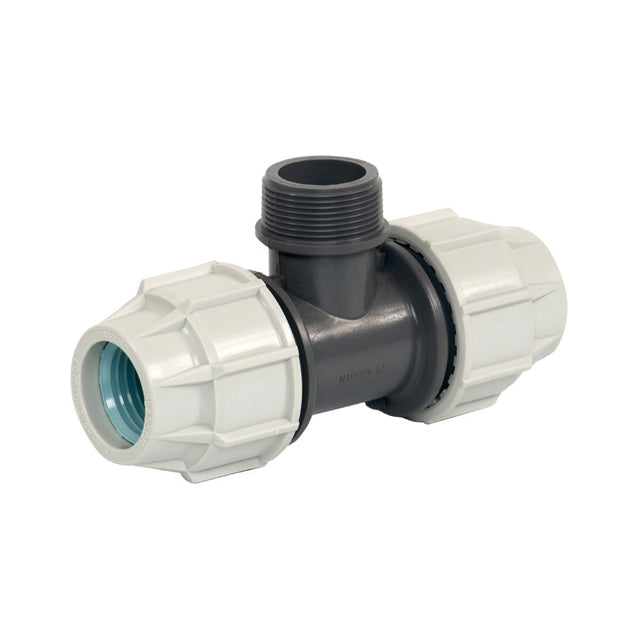 PLASSON - Kst-T-Stk. 90` AG 25x1/2x25 f.PE-Rohr
