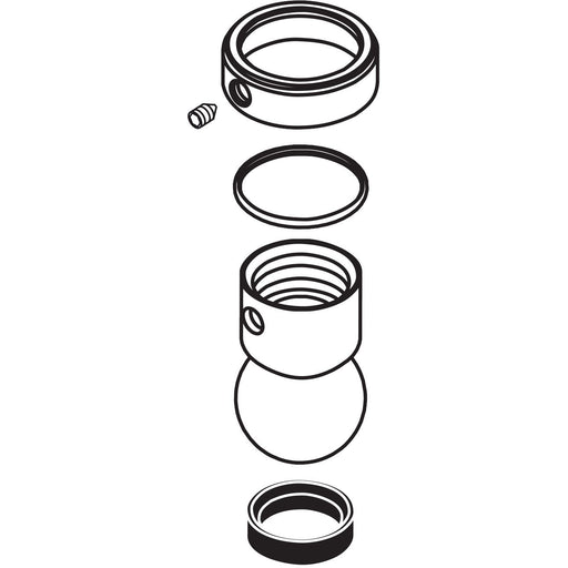 Hansgrohe - Gelenkkugel mit Sicherungsring edelmatt