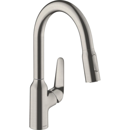 Hansgrohe - Spültischmischer 180 FOCUS M42 Ausziehbrause 2jet edelstahl-optik