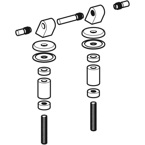 Geberit Vertriebs - Scharniere 597146 verchromt (1 Paar)