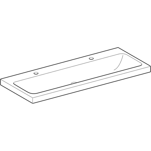 Geberit Vertriebs - iCon Light Waschtisch 120x48cm zwei Hahnlöcher, o. Überlauf, weiß