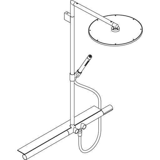Hansgrohe - Showerpipe 800 AXOR brushed nickel