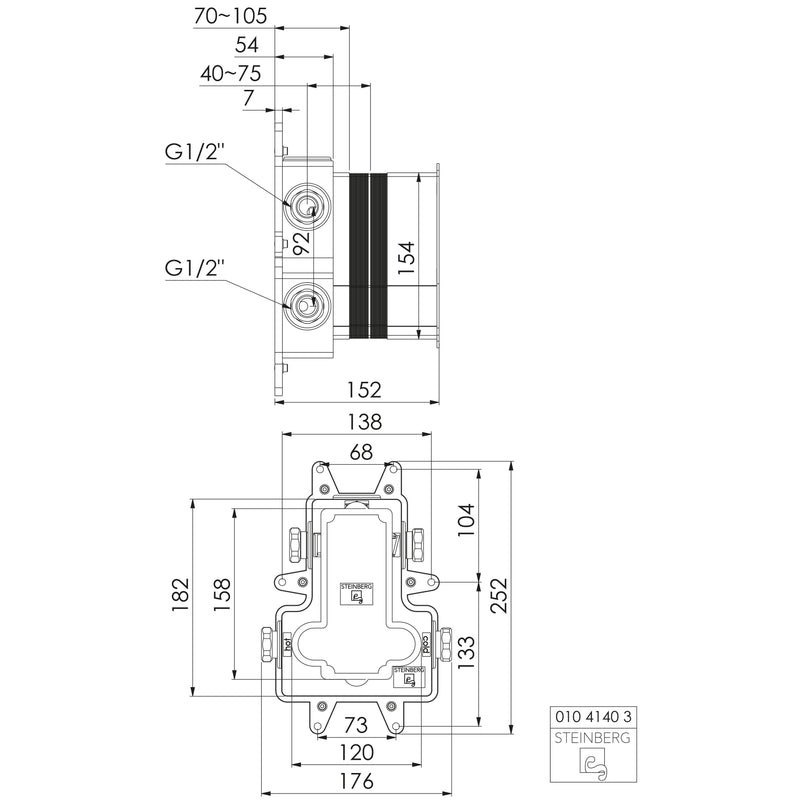 Steinberg Armaturen - Unterputz Einbaukörper 010 4140 3