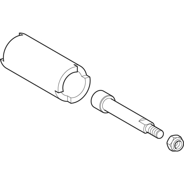 Geberit Vertriebs - C-Stahl Verlängerungsset zu Kugelhahn, Du: 15 - 18mm, # 94935