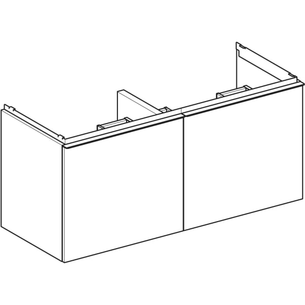 Geberit Vertriebs - Acanto US DWT B:120cm, 2 Schubl. 2 i.Schubl., lava matt