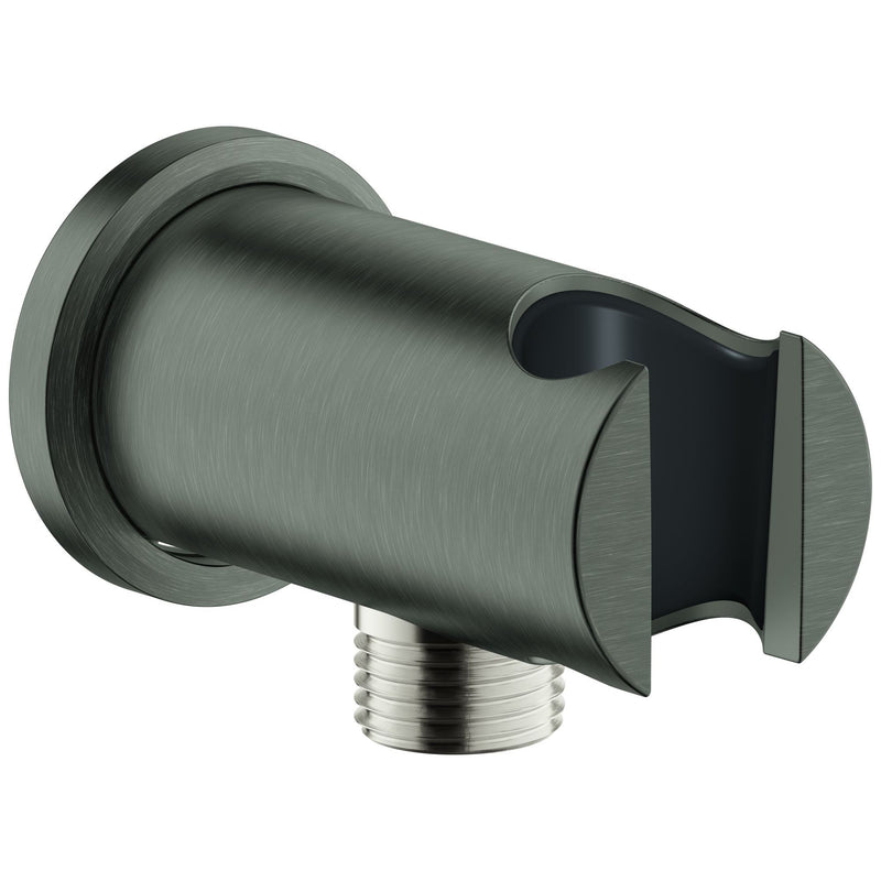 Grohe - Wandanschlussbogen Rainshower 26658 runde Rosette hard graphite geb