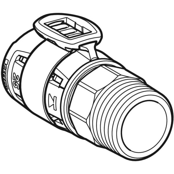 Geberit Vertriebs - FlowFit Übergang mit Aussengewinde SiBr d50-R2