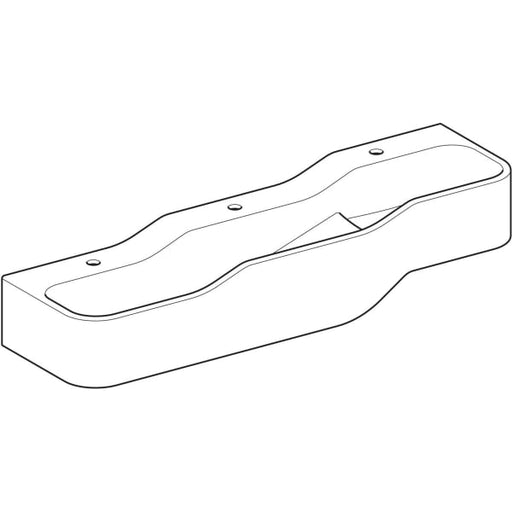 Geberit Vertriebs - Bambini Spiel/Waschlandschaft B:140cm 3 Waschpl., tieferes B li, 3 Hl., weiß