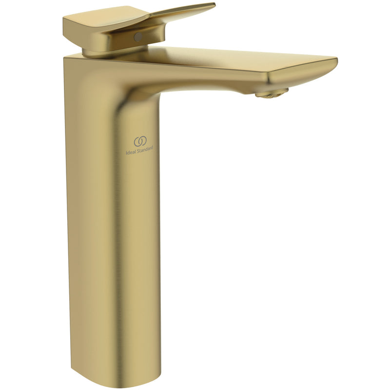 Ideal Standard - WT-Armatur CONCA, m.verl.Sockel, m.Ablgarn., Ausld.150mm, Brushed Gold