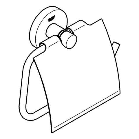 Grohe - WC-Papierhalter ESSENTIALS 40367 mit Deckel hard graphite geb
