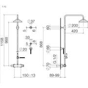Dornbracht - mit Brause-Thermostat MADISON 34459360 messing gebürstet