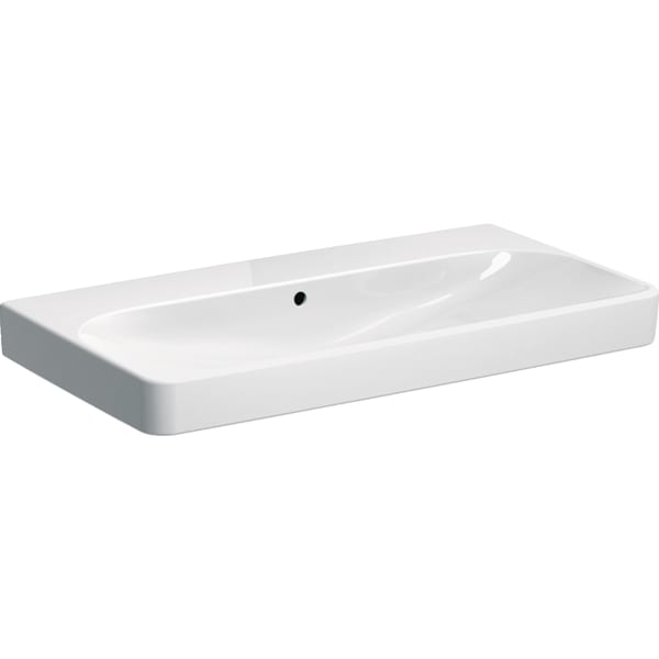 Geberit Vertriebs - Waschtisch SMYLE Square, 90x48cm o. Hl., m. Ül., KeraTect