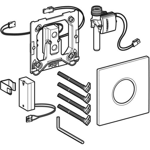 Geberit Vertriebs - HyTronicUR-Strg. SIGMA01 hgl.-verchr. Zink-Druckguss berührungslos IR/Batterie