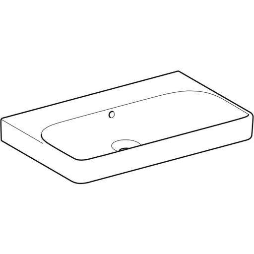 Geberit Vertriebs - Smyle Square Waschtisch, 75x48cm o. Hl., m. Ül., weiß