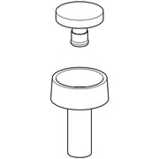 Grohe - Druckknopf und Rosette 37117 mattchrom/chrom