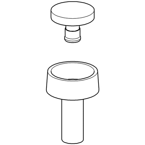 Grohe - Druckknopf und Rosette 37117 mattchrom/chrom