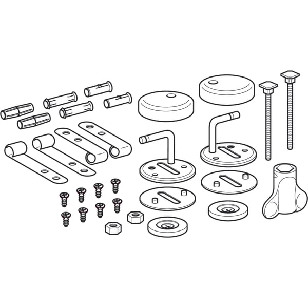 Geberit Vertriebs - Edelstahlscharniere 597003 zu WC-Sitz Romantik (1 Paar)