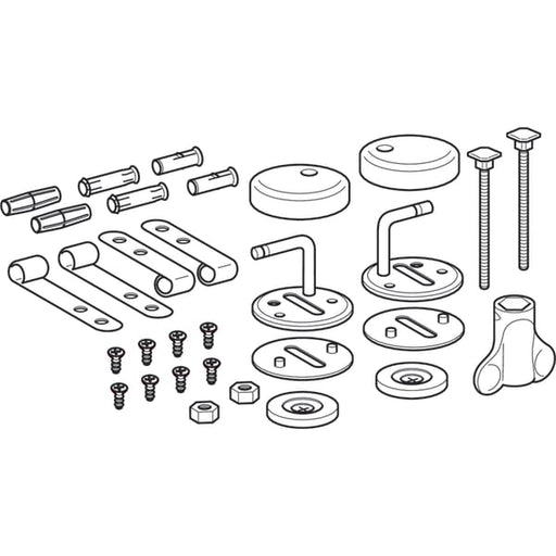 Geberit Vertriebs - Edelstahlscharniere 597003 zu WC-Sitz Romantik (1 Paar)
