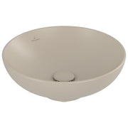 VILLEROY & BOCH - Aufsatzwaschbecken Loop&Friends 420x420mm Rund o. ÜL. Almond CeramicPlus