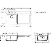 Hansgrohe - Einbauspüle 450 S5110-F450 BG