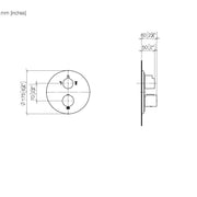 Dornbracht - UP-Therm. m.2-Wege-Mengenreg. MADISON 36426977 messing
