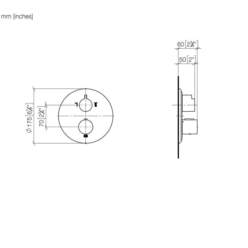 Dornbracht - UP-Therm. m.2-Wege-Mengenreg. MADISON 36426977 messing