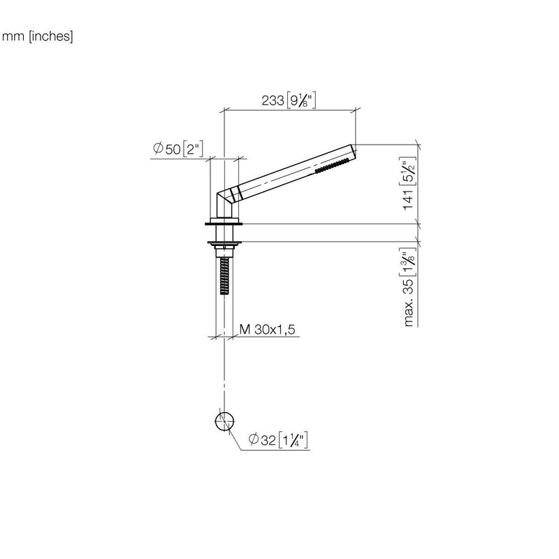 Dornbracht - Schlauchbrausegar rund 2770297909 messing