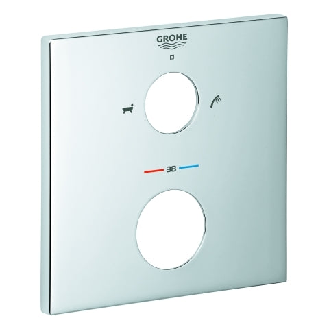 Grohe - Rosette 49103 eckig für THM-Fertigmontagesets chrom