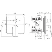 Ideal Standard - IS UP-Badearmatur Ceralife C Chrom