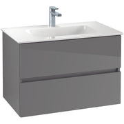 VILLEROY & BOCH - Möbelset 01 A18 Waschtisch 800mm WT-Unterschrank 2 Auszüge VT=Grey