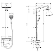 Hansgrohe - Showerpipe RAINDANCE Select E 300 2jet EcoSmart ShowerTablet chrom