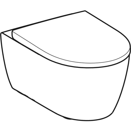 Geberit Vertriebs - iCon Set Wand-WC mit WC-Sitz, Rimfree Tiefspüler, geschl., T:53cm, weiß matt