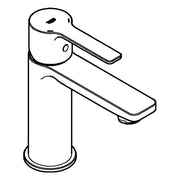 Grohe - EH-WT-Batterie LINEARE 23791_1 XS- Size PushOpen Ablgrt. hard graphite geb