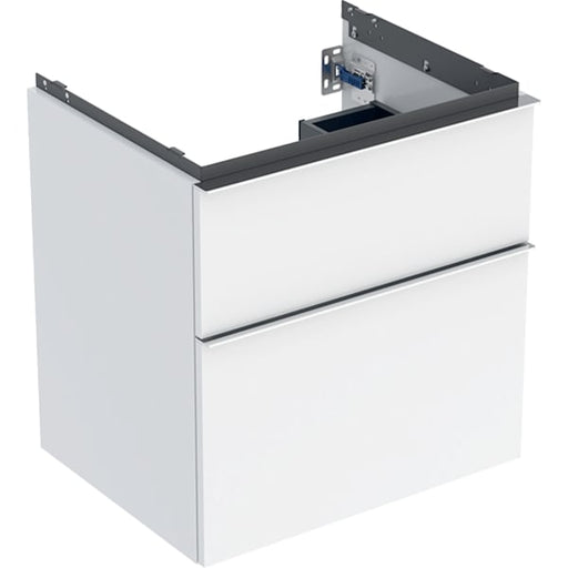 Geberit Vertriebs - iCon Unterschrank für WT, 2 Schubl. 59,2x61,5x47,6cm, weiß hgl./Gr. chrom