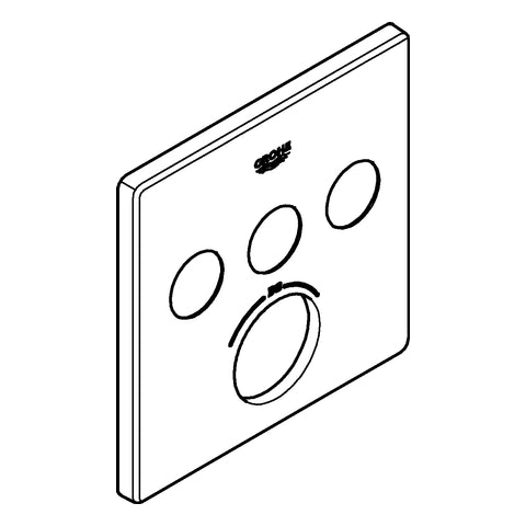 Grohe - Rosette 49042 für SmartControl UP-THM eckig mit 3 ASV chrom