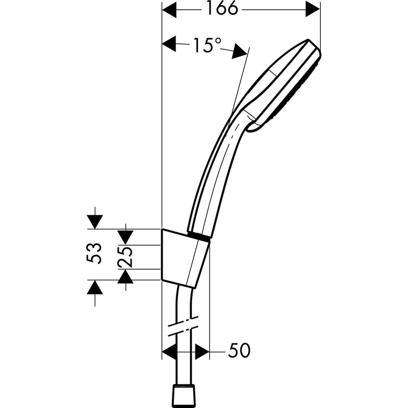Hansgrohe - Brauseset Croma 100 Multi Porter S mit Brauseschlauch 1250mm chrom