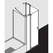 Kermi Duschdesign - Eckeinstieg RAYA EPL 09020 BV 870-900/2000 SIMG ESG klar