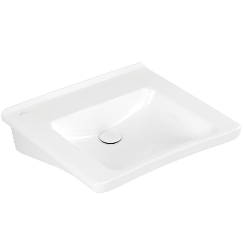 VILLEROY & BOCH - Waschbecken ViCare 600x550mm re-eckig 10HL. o. ÜL. Weiß Alpin AntiBac cplus
