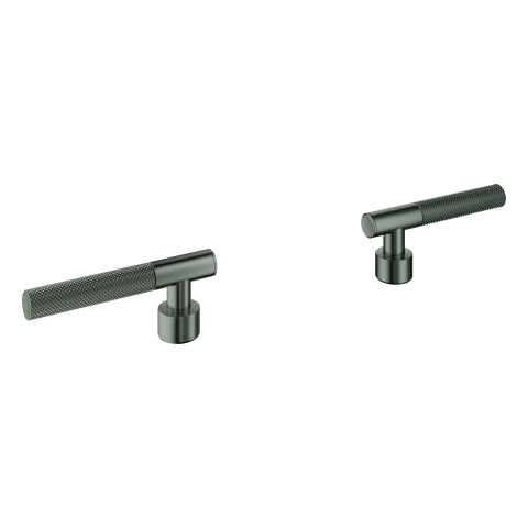 Grohe - Hebelgriffe Atrio Private C. 48646 Rändelstruktur hard graphite gebürstet