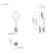 Dornbracht - Schlauchbrausegarnitur META 02 f. Wandmontage 2780562500 chrom