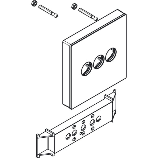 Hansgrohe - Rosette 155/155mm Shower Select Glas Thermostat UP 3 Verbraucher weiß/chrom