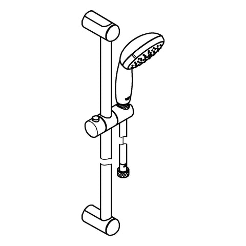 Grohe - Brausestangenset TEMPESTA 100 27646 2 Strahlarten 900mm 5,7l/min chrom