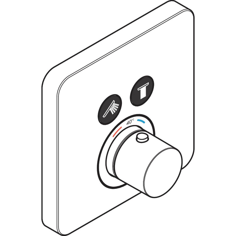 Hansgrohe - Thermostat UP Axor ShowerSelect Fertigset 2 Verbraucher softcube MSW
