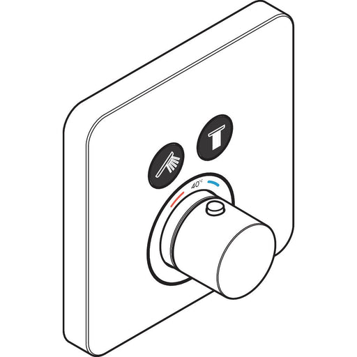 Hansgrohe - Thermostat UP Axor ShowerSelect Fertigset 2 Verbraucher softcube MSW