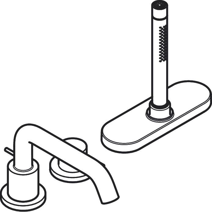 Hansgrohe - TECTURIS S 3-Loch Wannenrandmischer mit sBox mattweiß