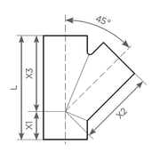 Fornatis - Abzweig DN100x50 45 Grad