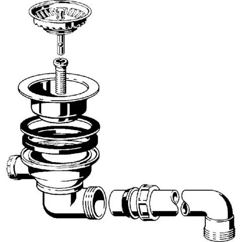 Viega - Ablaufventilset 7139.15 Kunststoff weiss