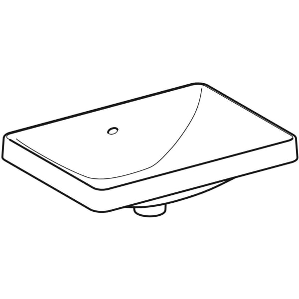 Geberit Vertriebs - Einbau-WT VARIFORM, rechteckig 550x400mm, o. Hl., m. Ül., weiß, Tect