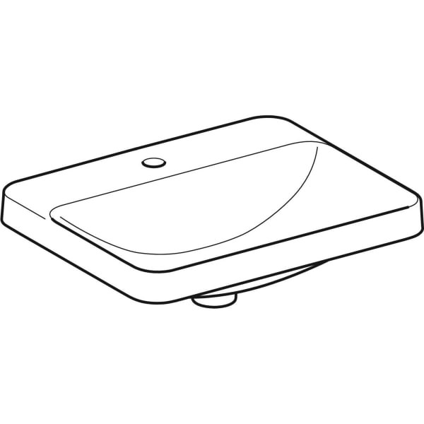 Geberit Vertriebs - Einbau-WT VARIFORM, rechteckig 550x450mm, m. Hl., o. Ül., weiß, Tect