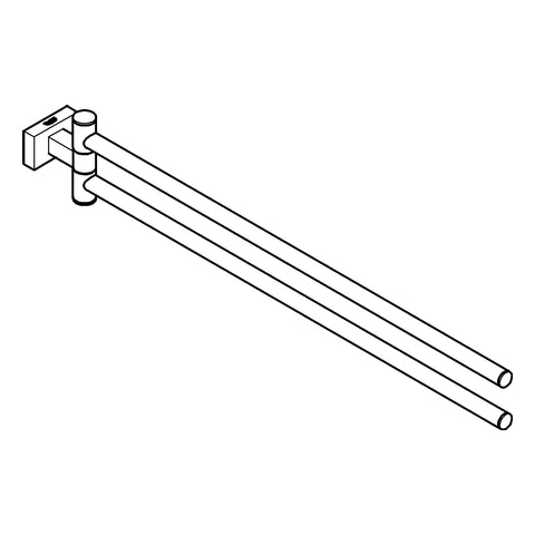 Grohe - Handtuchhalter ESSENTIALS Cube 40624_1 2-armig 439mm supersteel